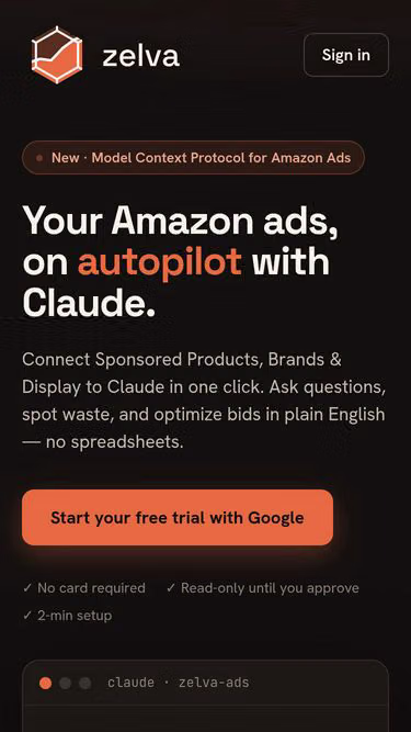 Screenshot of zelva.ai