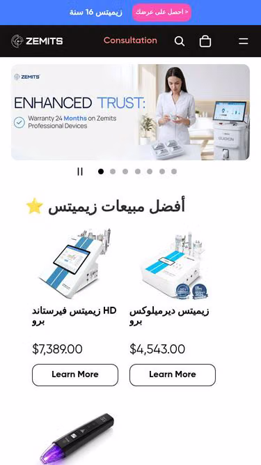 Screenshot of zemits.ae