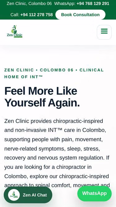Screenshot of zenclinic.lk