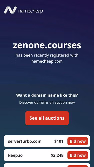 Screenshot of zenone.courses