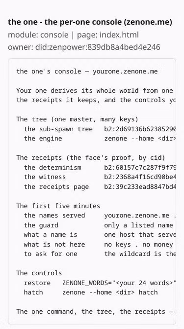 Screenshot of zenone.me