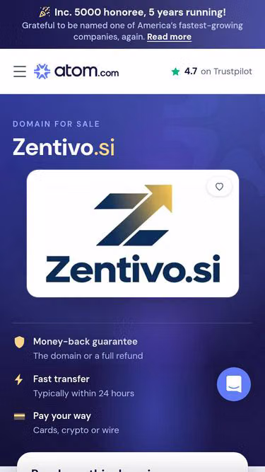 Screenshot of zentivo.si