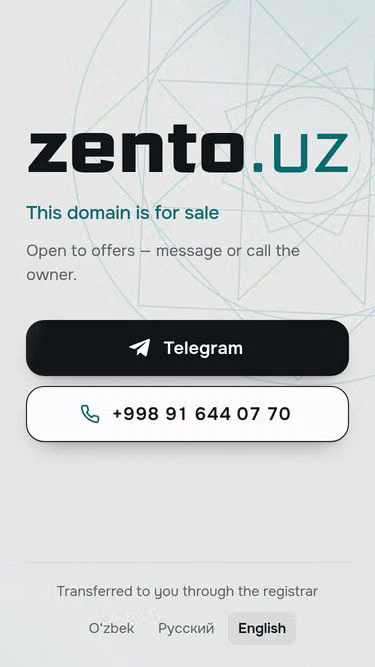 Screenshot of zento.uz