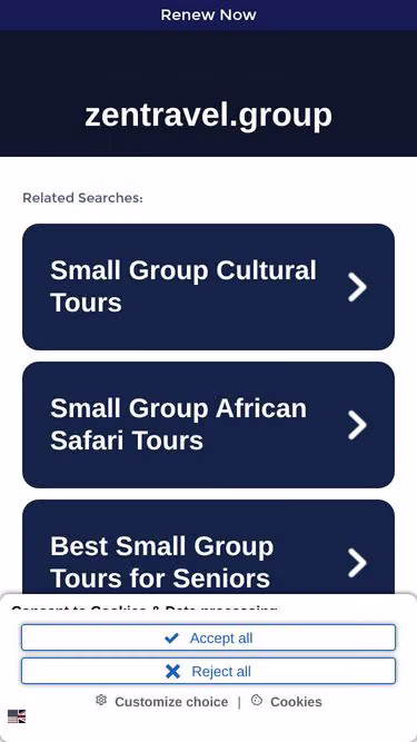 Screenshot of zentravel.group