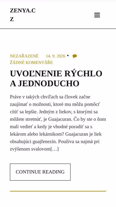 Screenshot of zenya.cz
