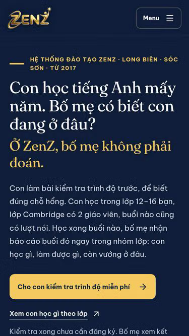 Screenshot of zenz.edu.vn