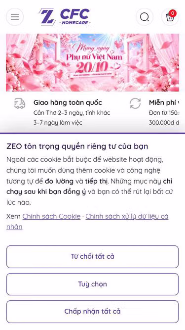 Screenshot of zeo.vn