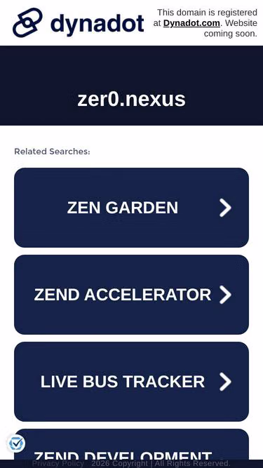 Screenshot of zer0.nexus