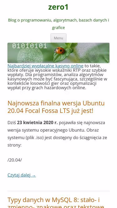 Screenshot of zero1.pl