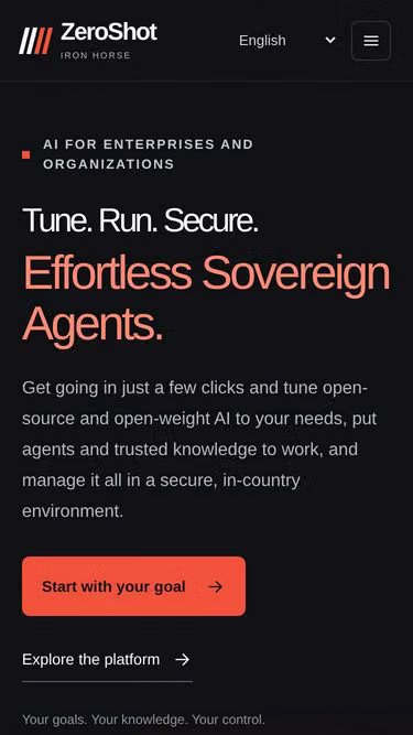 Screenshot of zeroshot.ai