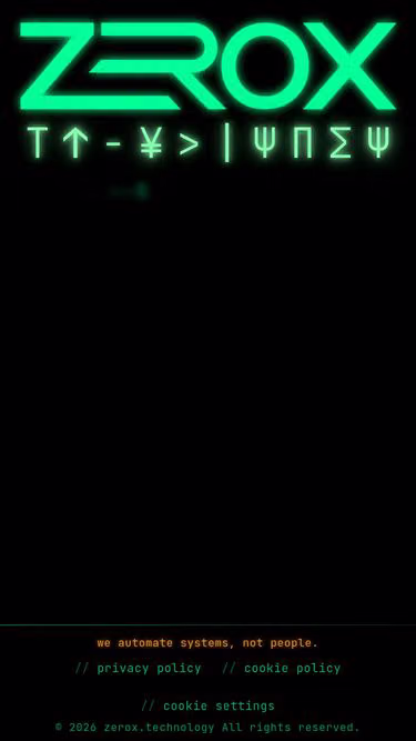 Screenshot of zerox.technology