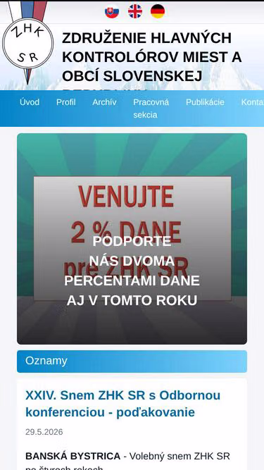 Screenshot of zhk.sk