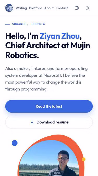Screenshot of zhou.io
