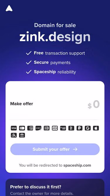 Screenshot of zink.design