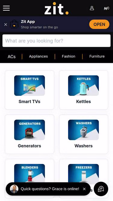 Screenshot of zit.ng