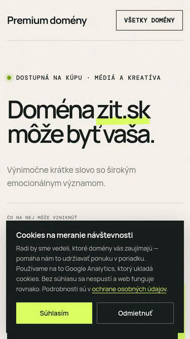Screenshot of zit.sk
