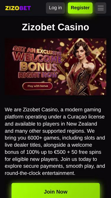 Screenshot of zizobet.nz