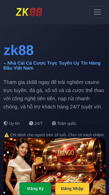 Screenshot of zk88.ws