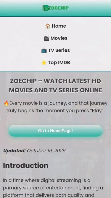 Screenshot of zoechip.today