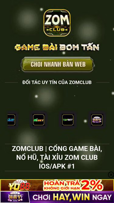 Screenshot of zomclub.net