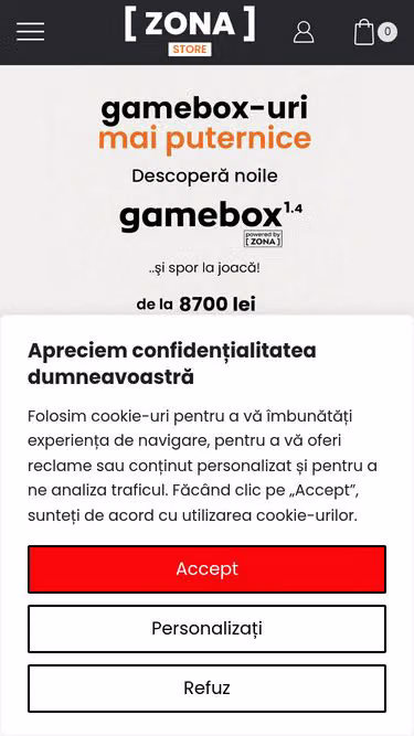 Screenshot of zona.store