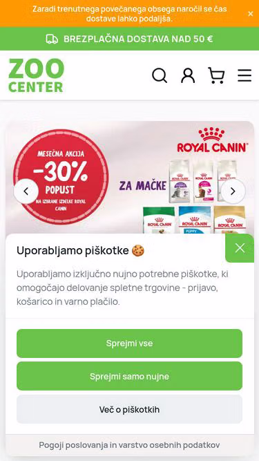 Screenshot of zoocenter.si