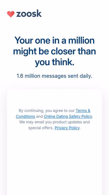 Screenshot of zoosk.sex