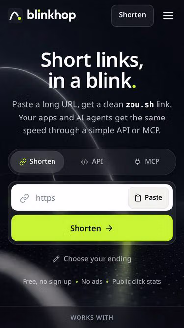 Screenshot of zou.sh
