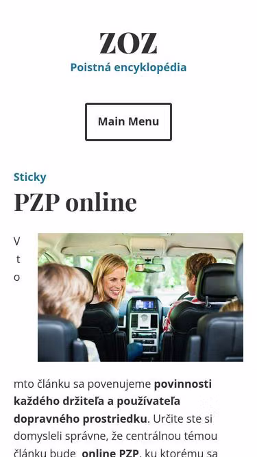 Screenshot of zoz.sk
