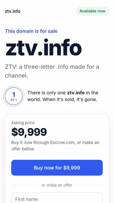 Screenshot of ztv.info