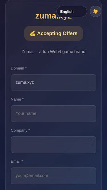Screenshot of zuma.xyz