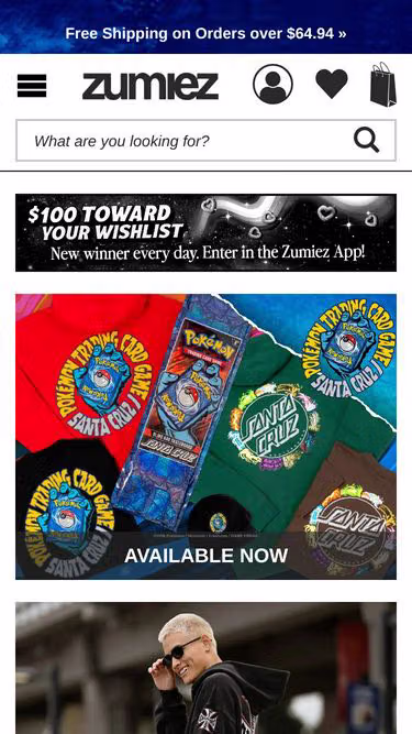 Screenshot of zumiez.es