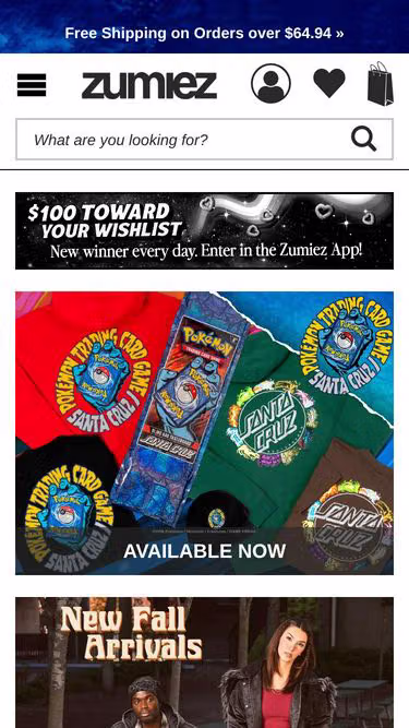 Screenshot of zumiez.mx