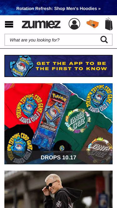 Screenshot of zumiez.org