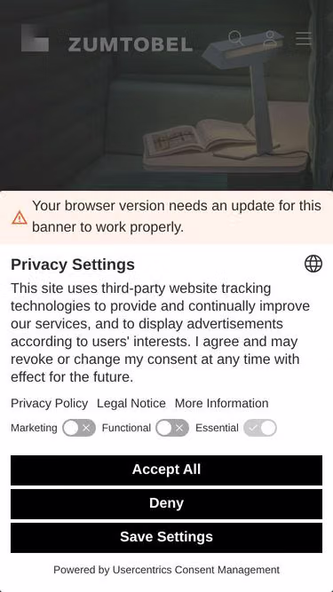 Screenshot of zumtobel.uk