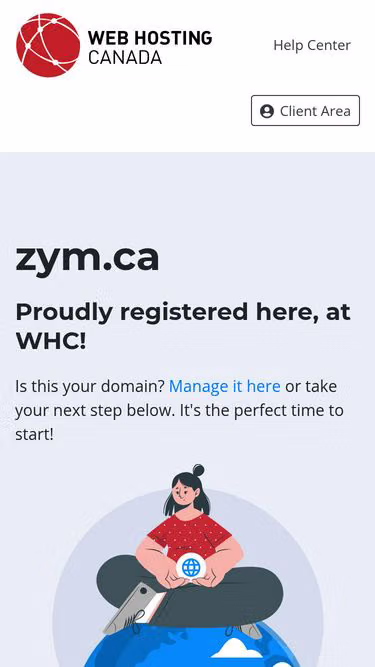 Screenshot of zym.ca