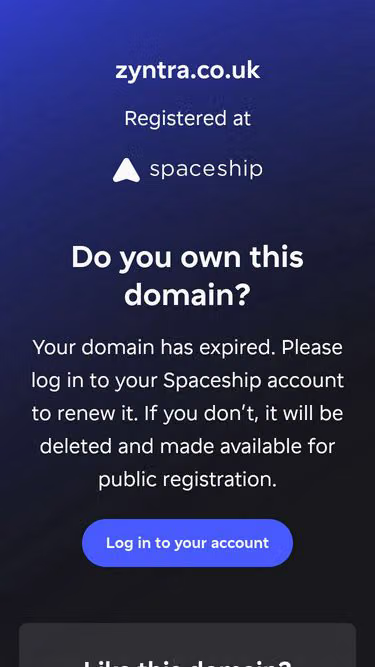Screenshot of zyntra.co.uk