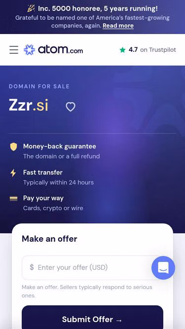 Screenshot of zzr.si